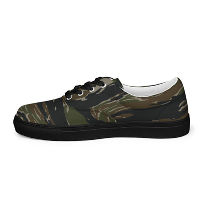American Tiger Stripe Vintage Advisor Vietnam CAMO Mens Lace-Up Canvas Shoes - Lace-up