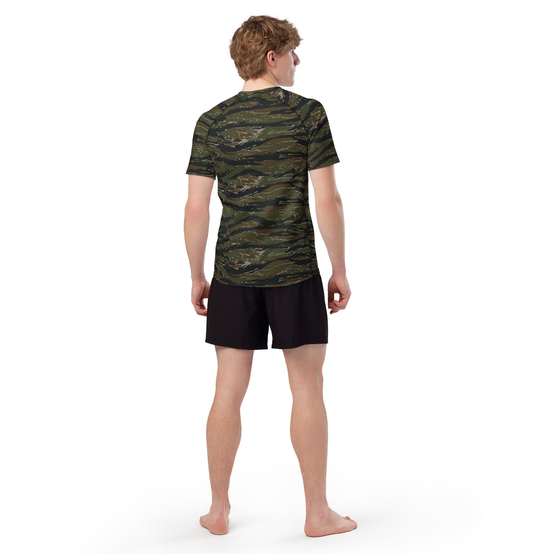 American Tiger Stripe Vintage Advisor Vietnam CAMO Mens Short-Sleeve Rash Guard - Short-sleeve Guards