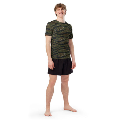 American Tiger Stripe Vintage Advisor Vietnam CAMO Mens Short-Sleeve Rash Guard - Short-sleeve Guards