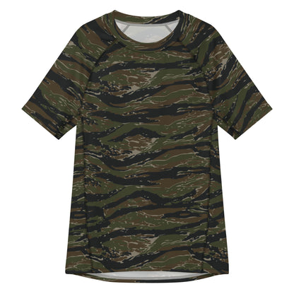American Tiger Stripe Vintage Advisor Vietnam CAMO Mens Short-Sleeve Rash Guard - 2XS - Short-sleeve Guards