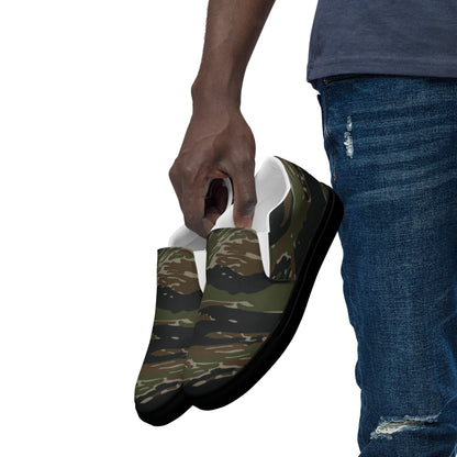 American Tiger Stripe Vintage Advisor Vietnam CAMO Mens Slip-On Canvas Shoes