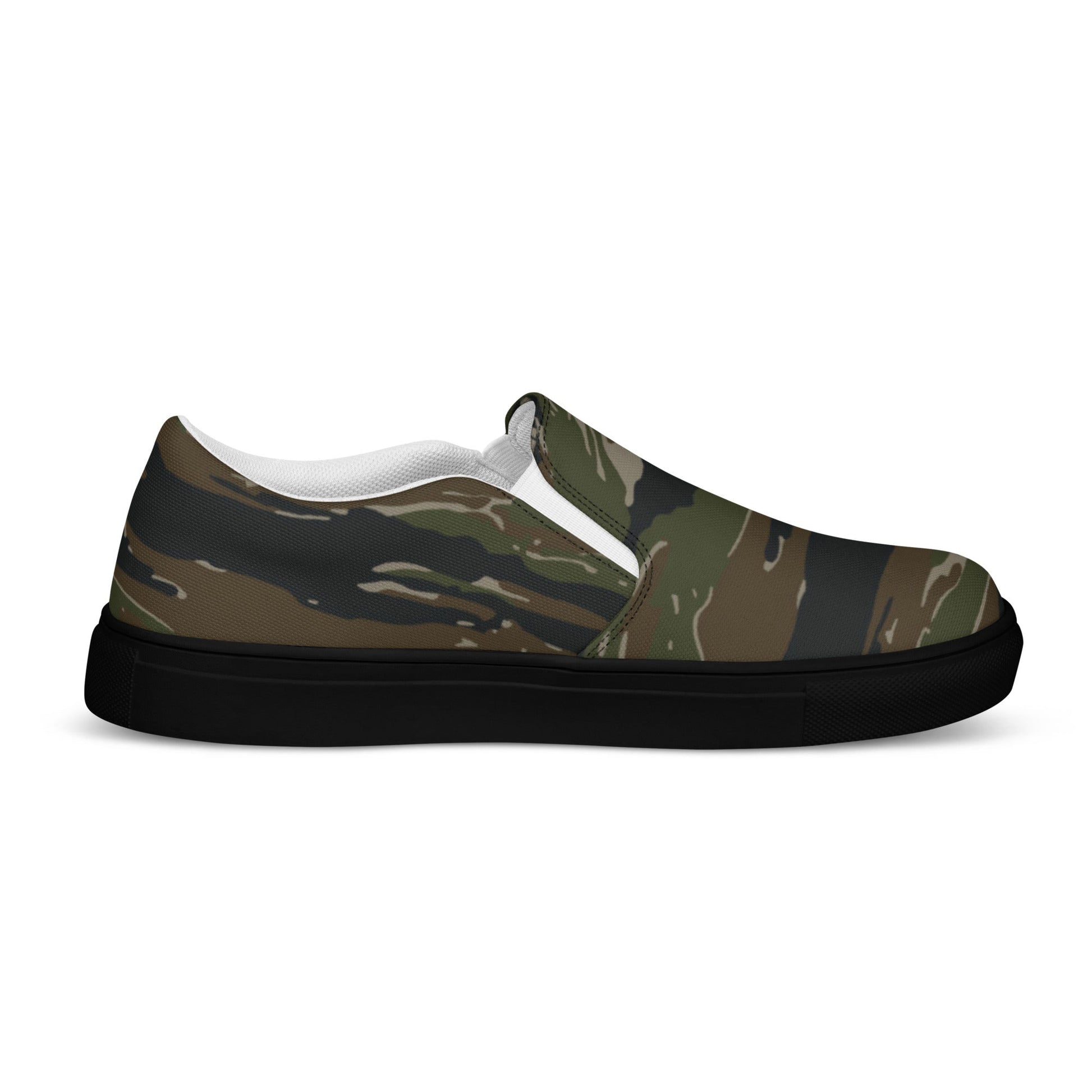 American Tiger Stripe Vintage Advisor Vietnam CAMO Mens Slip-On Canvas Shoes