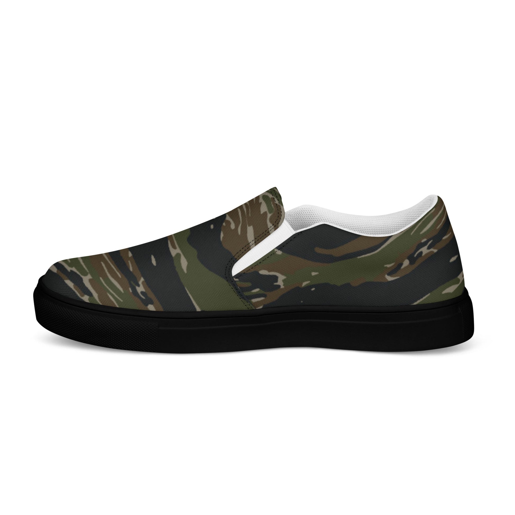 American Tiger Stripe Vintage Advisor Vietnam CAMO Mens Slip-On Canvas Shoes