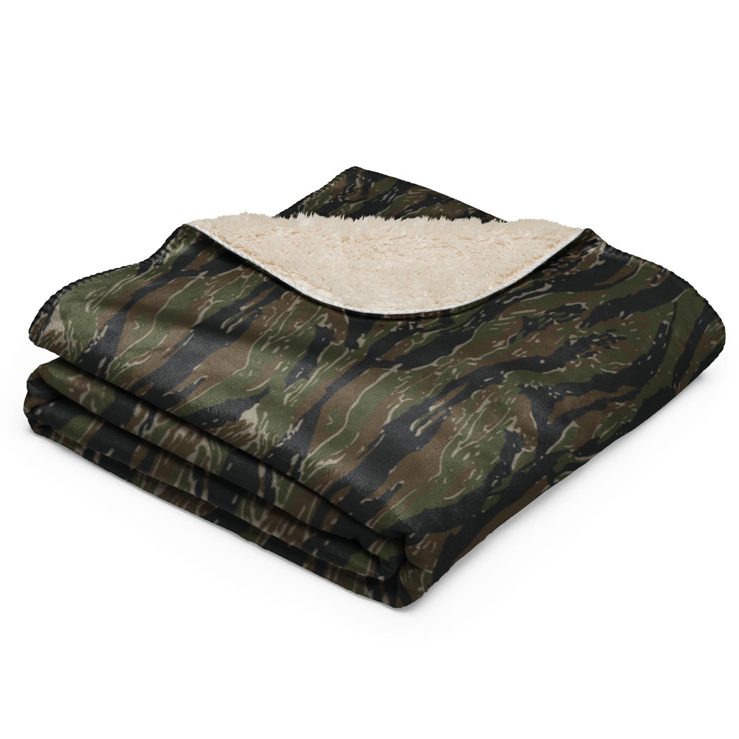 American Tiger Stripe Vintage Advisor Vietnam CAMO Sherpa blanket - Blankets