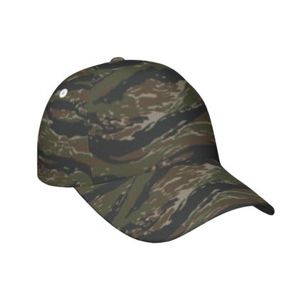 American Tiger Stripe Vintage Advisor Vietnam CAMO Snapback Ball Cap - U / White