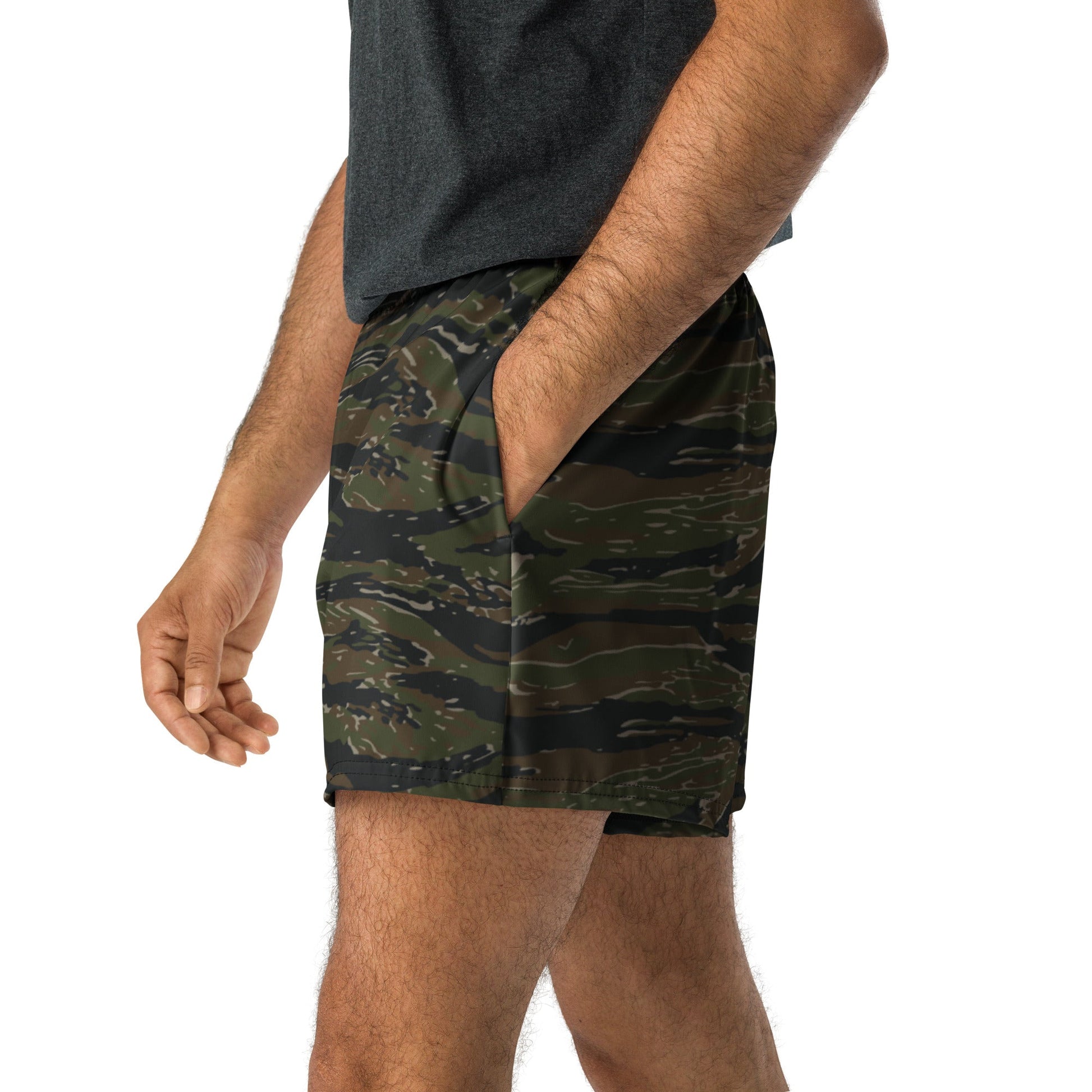 American Tiger Stripe Vintage Advisor Vietnam CAMO Unisex Athletic Shorts - XS