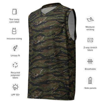 American Tiger Stripe Vintage Advisor Vietnam CAMO unisex basketball jersey - Basketball Jerseys