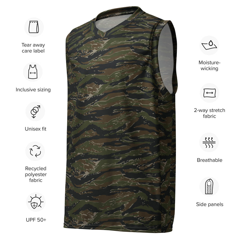 Tiger Stripe Vintage Advisor Vietnam CAMO Unisex Basketball Jersey