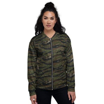 American Tiger Stripe Vintage Advisor Vietnam CAMO Unisex Bomber Jacket - Jackets