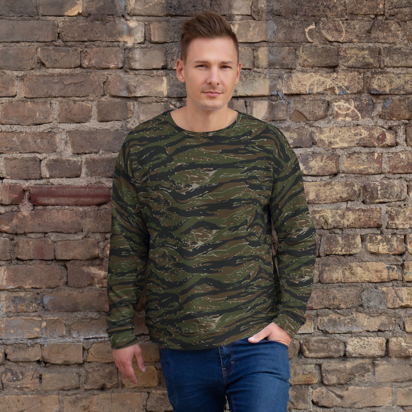 American Tiger Stripe Vintage Advisor Vietnam CAMO Unisex Sweatshirt - 2XS - Sweatshirts