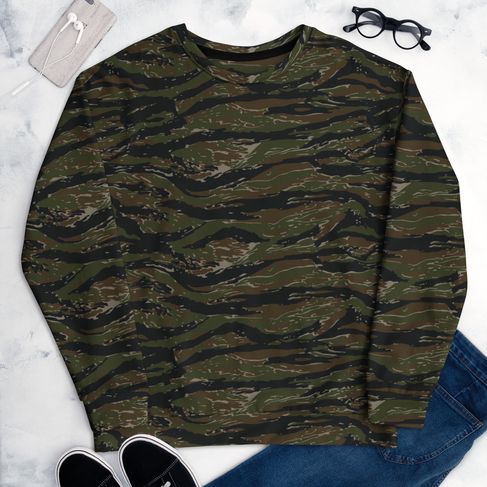 American Tiger Stripe Vintage Advisor Vietnam CAMO Unisex Sweatshirt - Sweatshirts