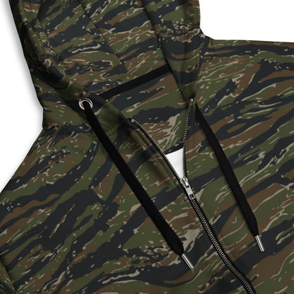 American Tiger Stripe Vintage Advisor Vietnam CAMO Unisex zip hoodie - Zip Hoodies