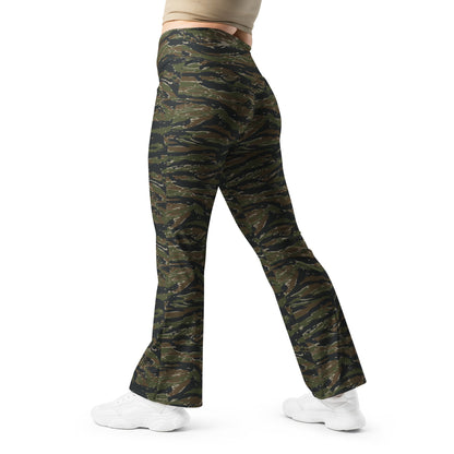 American Tiger Stripe Vintage Advisor Vietnam CAMO Womens Flare Leggings - 2XS
