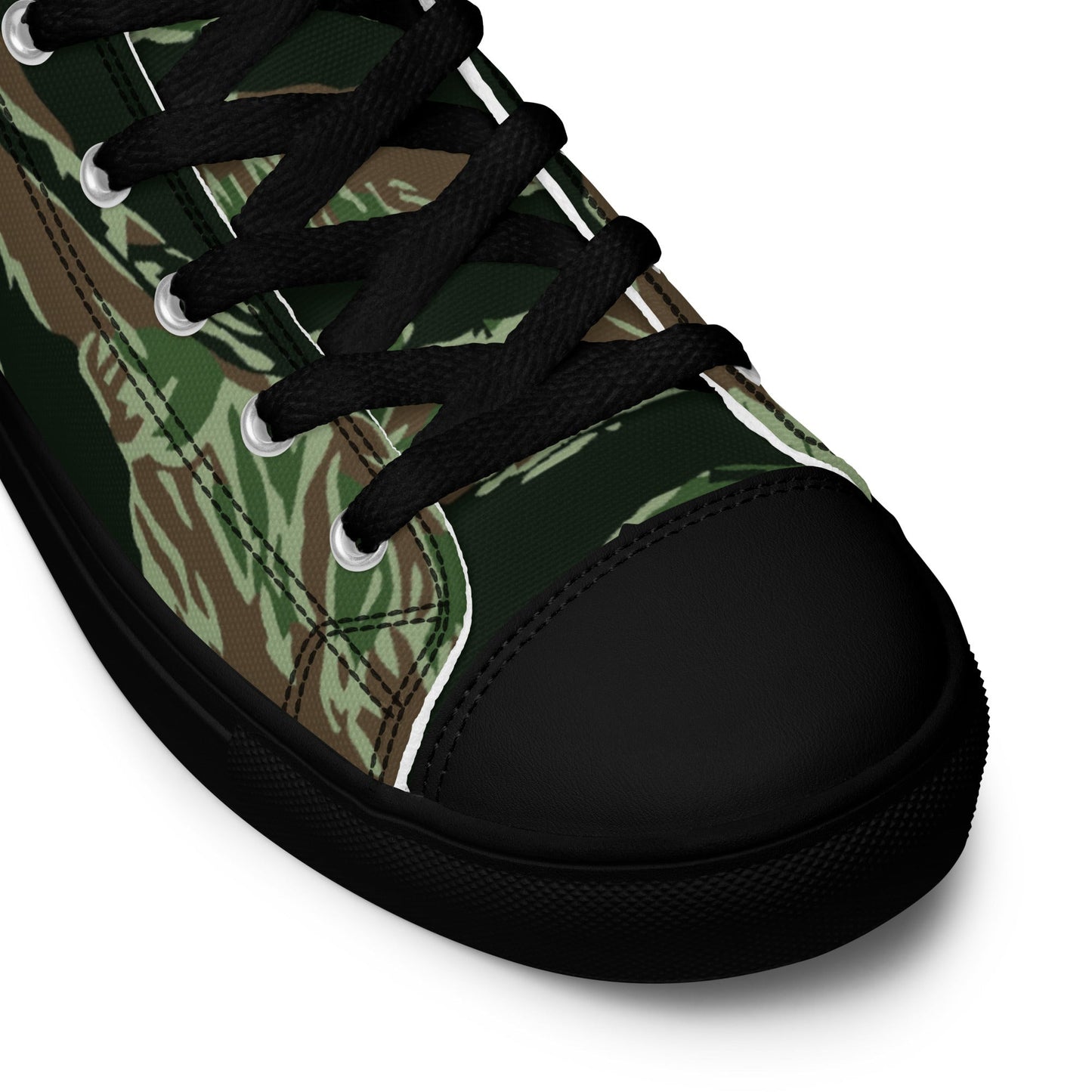 American Tiger Stripe Viper CAMO Mens high top canvas shoes - High Top Canvas Shoes