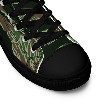 American Tiger Stripe Viper CAMO Mens high top canvas shoes - High Top Canvas Shoes