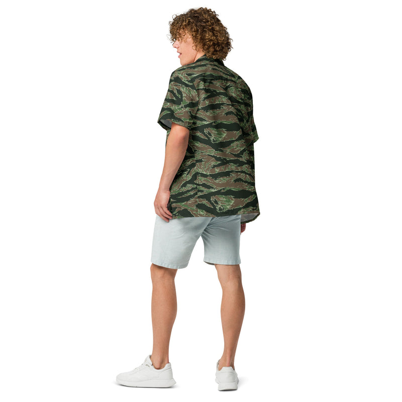 Tiger Stripe Viper CAMO Unisex Short-Sleeve Button Shirt