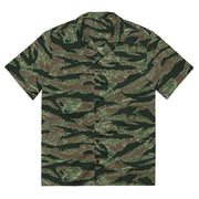 Tiger Stripe Viper CAMO Unisex Short-Sleeve Button Shirt - 2XS