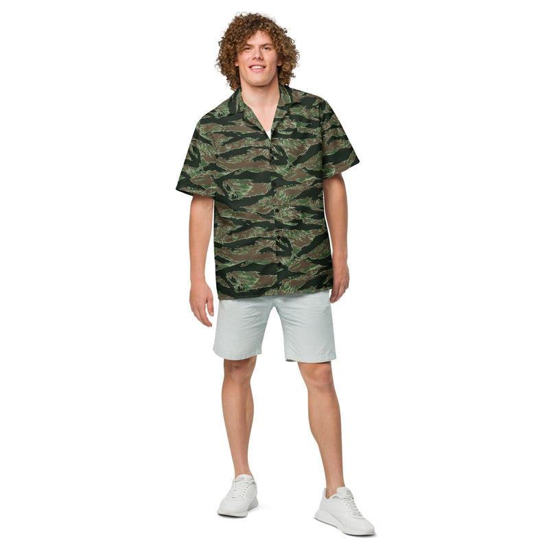 Tiger Stripe Viper CAMO Unisex Short-Sleeve Button Shirt