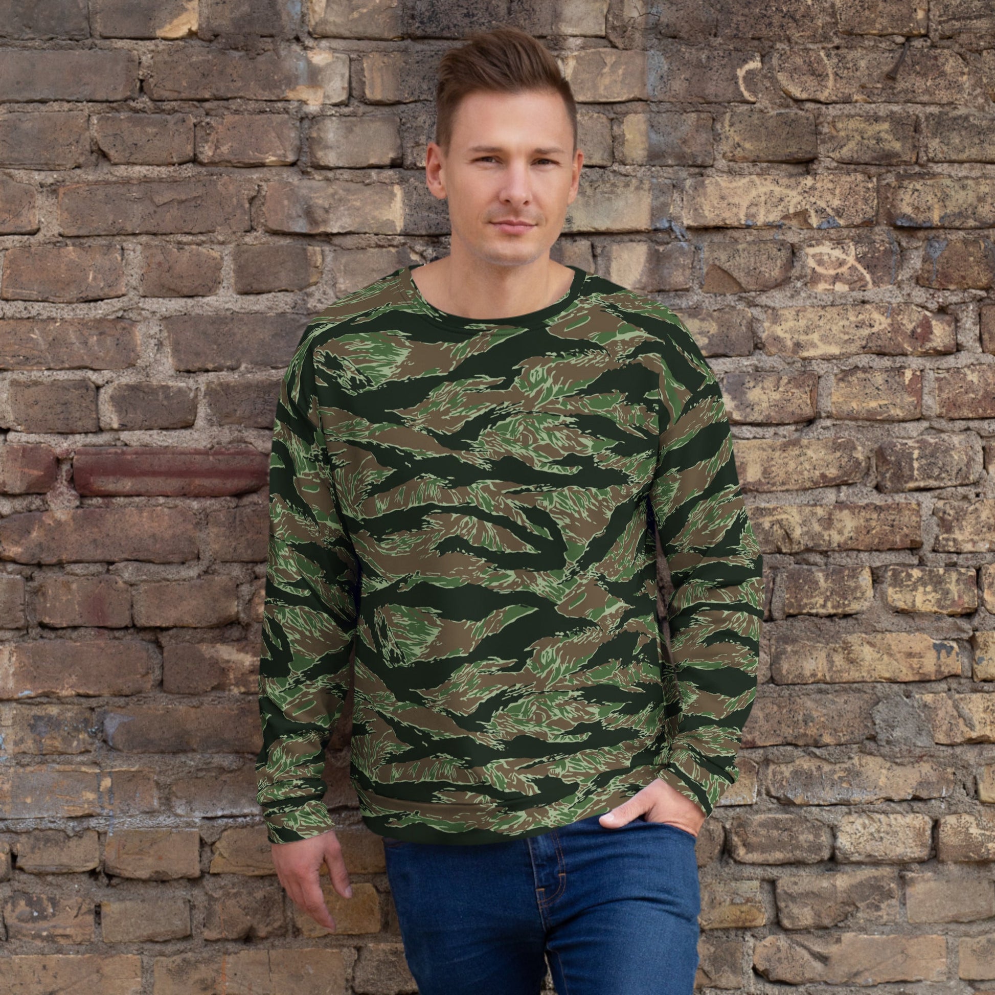 American Tiger Stripe Viper CAMO Unisex Sweatshirt - 2XS - Sweatshirts