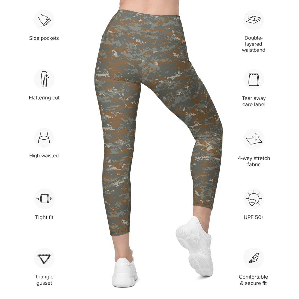 American Universal Camouflage Pattern DELTA (UCP-D) CAMO Leggings with pockets - Womens With Pockets