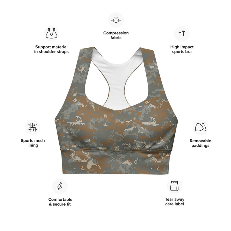 American Universal Camouflage Pattern DELTA (UCP-D) CAMO Longline sports bra