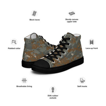 American Universal Camouflage Pattern DELTA (UCP-D) CAMO Mens high top canvas shoes - High Top Canvas Shoes