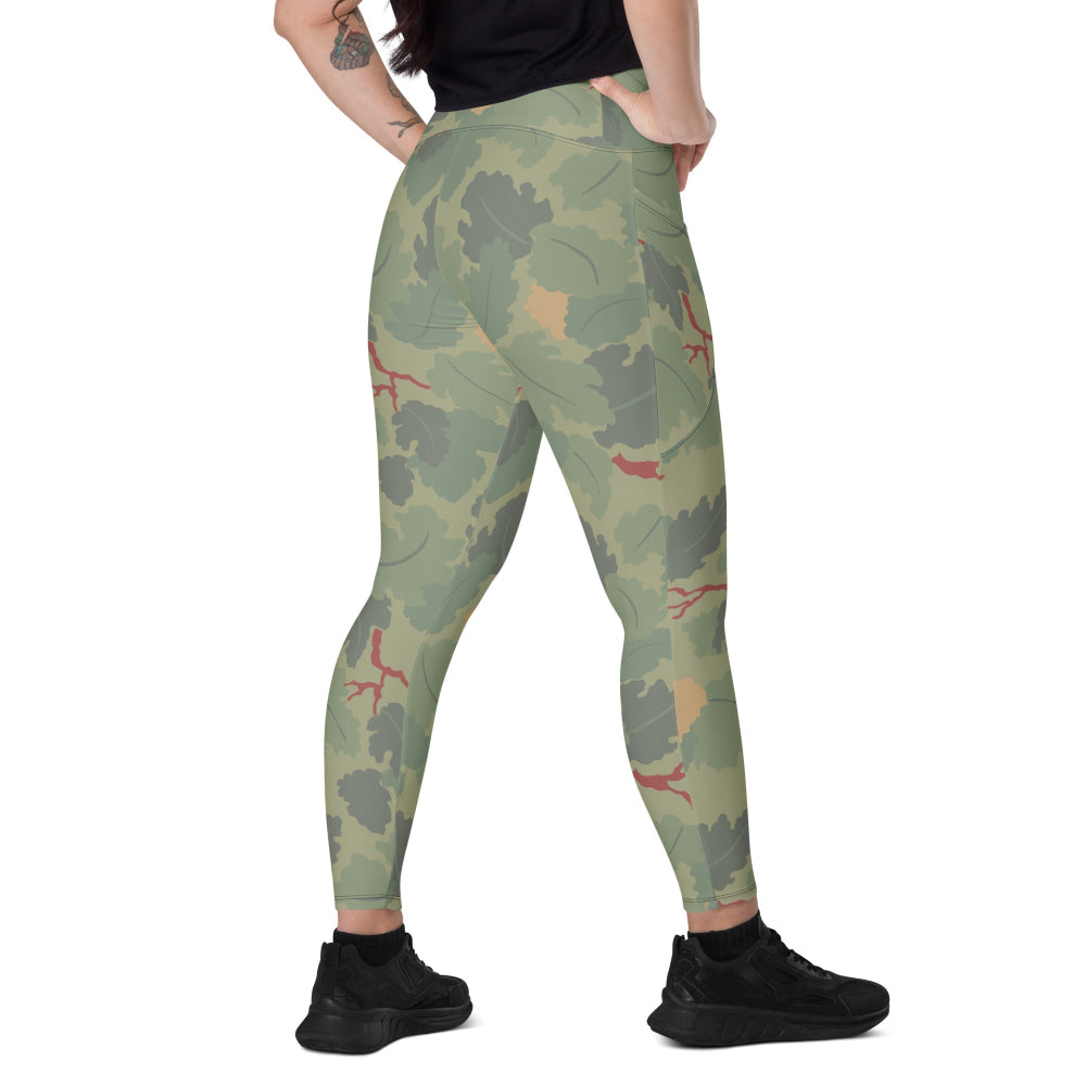 American USMC Wine Leaf Mitchell CAMO Leggings with pockets - 2XS - Womens With Pockets