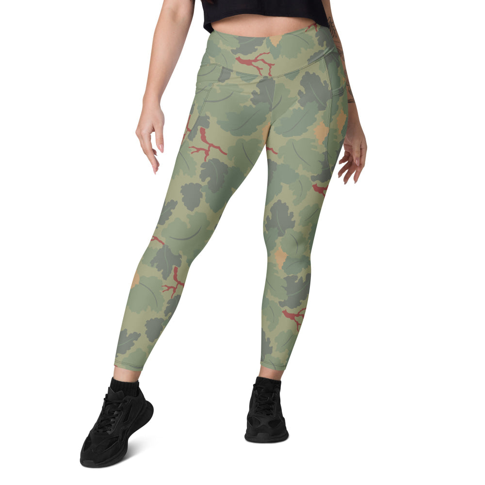 American USMC Wine Leaf Mitchell CAMO Leggings with pockets - Womens With Pockets