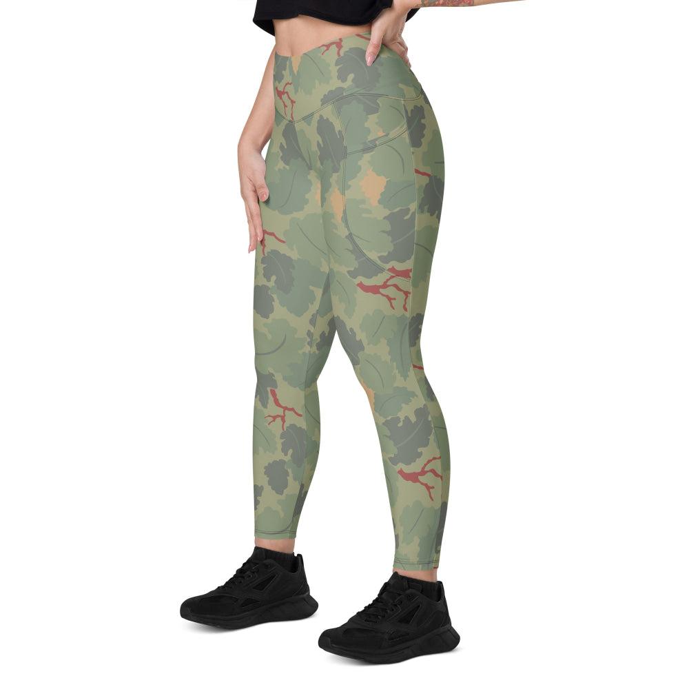 American USMC Wine Leaf Mitchell CAMO Leggings with pockets - Womens With Pockets