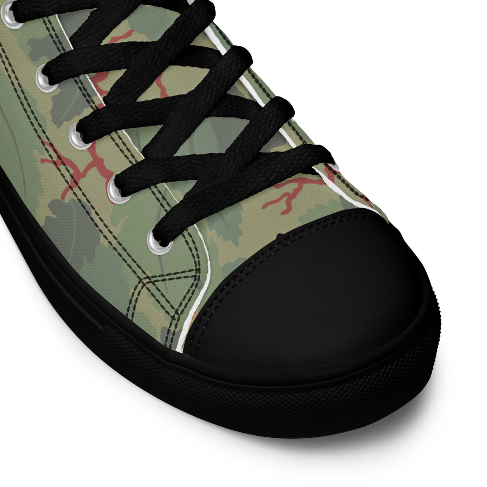 American USMC Wine Leaf Mitchell CAMO Men’s high top canvas shoes - Mens High Top Canvas Shoes