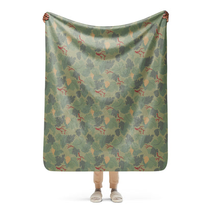 American USMC Wine Leaf Mitchell CAMO Sherpa blanket - 50″×60″ - Blanket