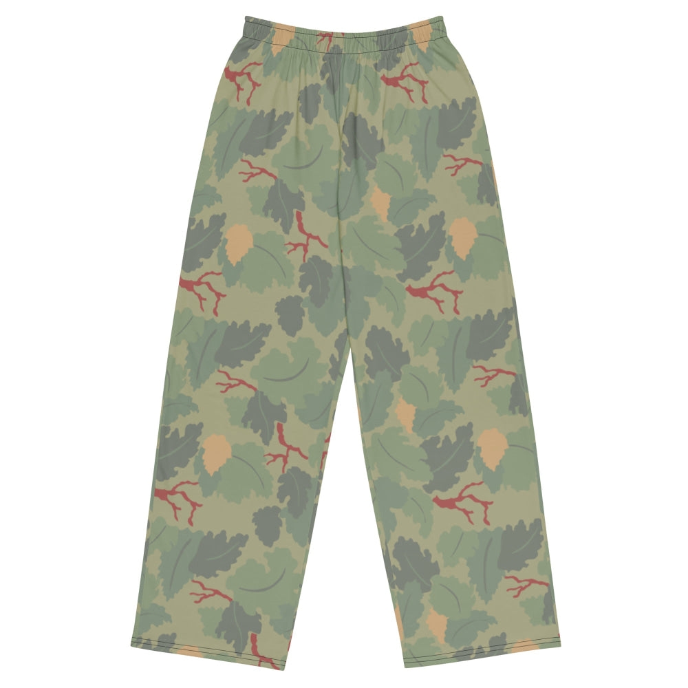 American USMC Wine Leaf Mitchell CAMO unisex wide-leg pants - 2XS - Unisex Wide-Leg Pants