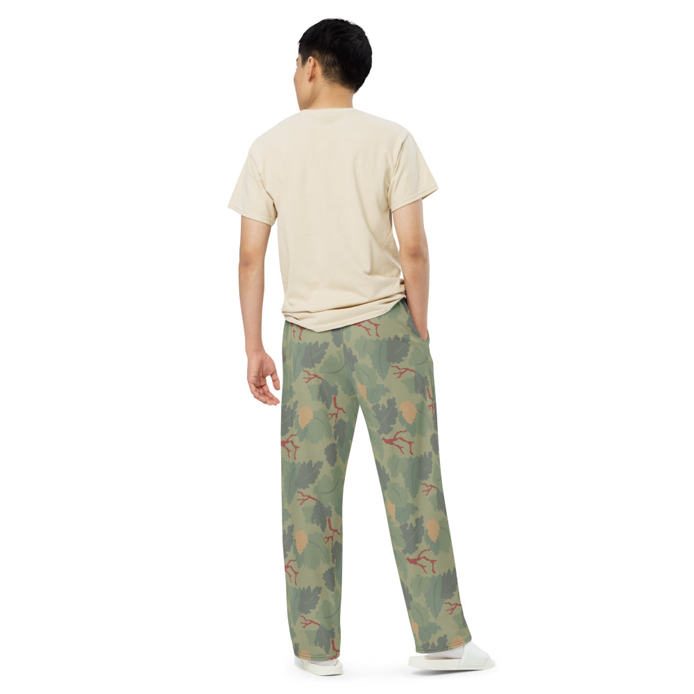 American USMC Wine Leaf Mitchell CAMO unisex wide-leg pants - Unisex Wide-Leg Pants