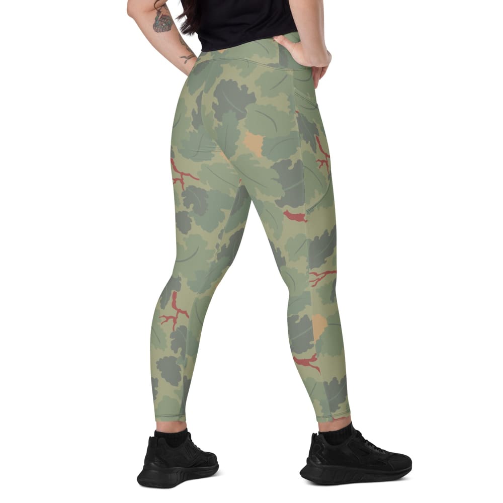 American USMC Wine Leaf Mitchell CAMO Women’s Leggings with pockets - 2XS
