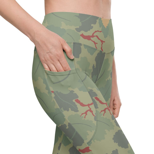 American USMC Wine Leaf Mitchell CAMO Women’s Leggings with pockets