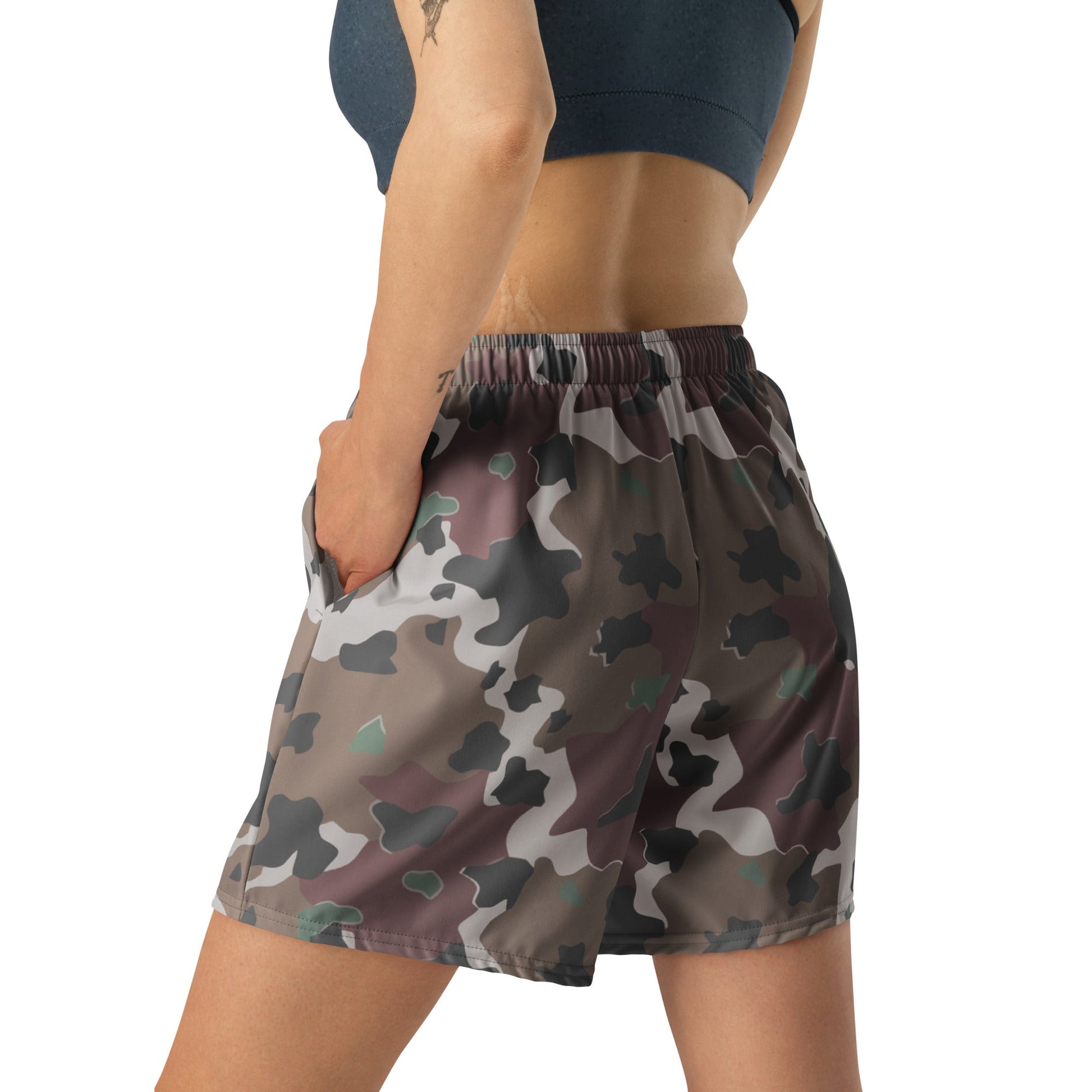 American WW2 Experimental CAMO Unisex Athletic Long Shorts
