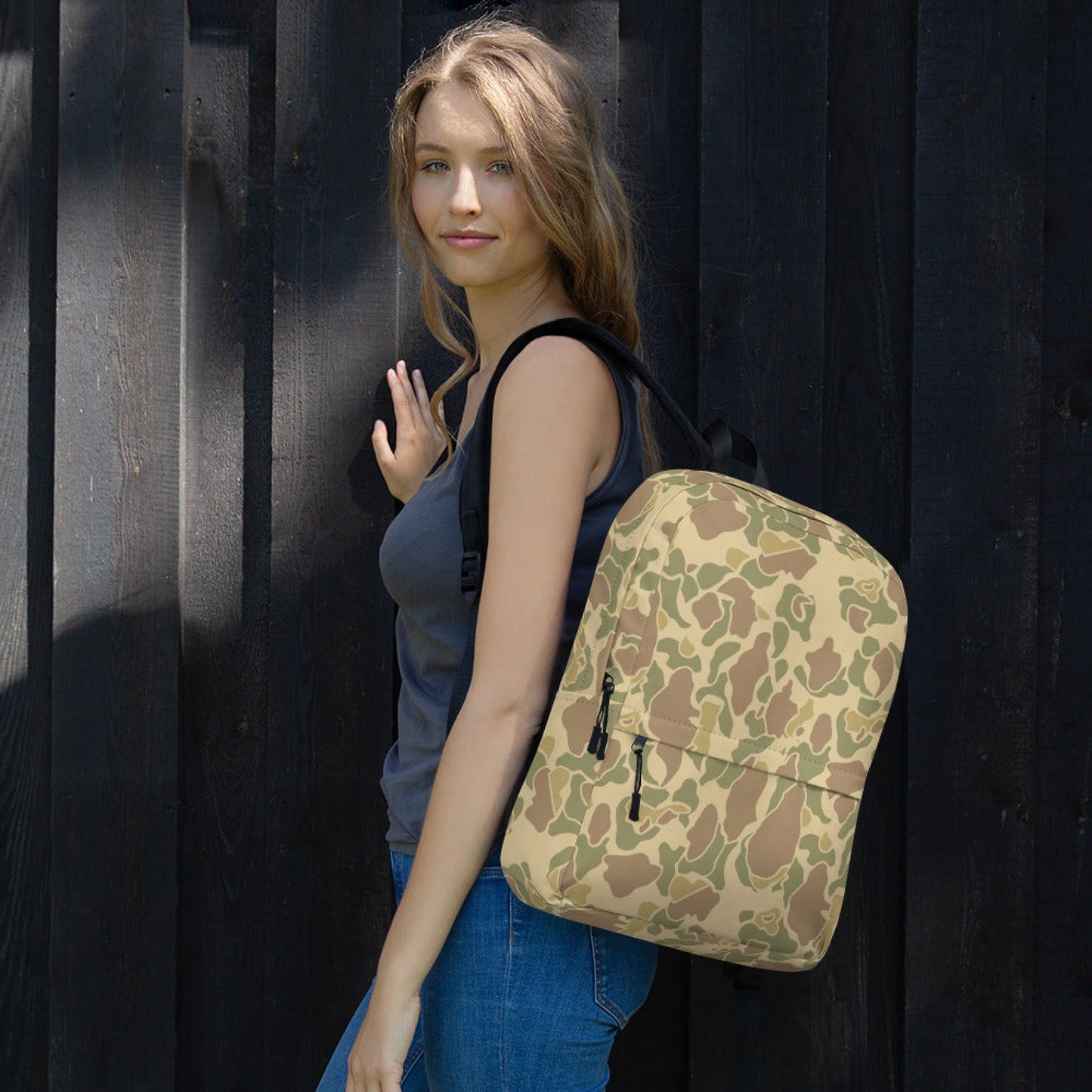 American WW2 M1942 Frog Skin Beach CAMO Backpack