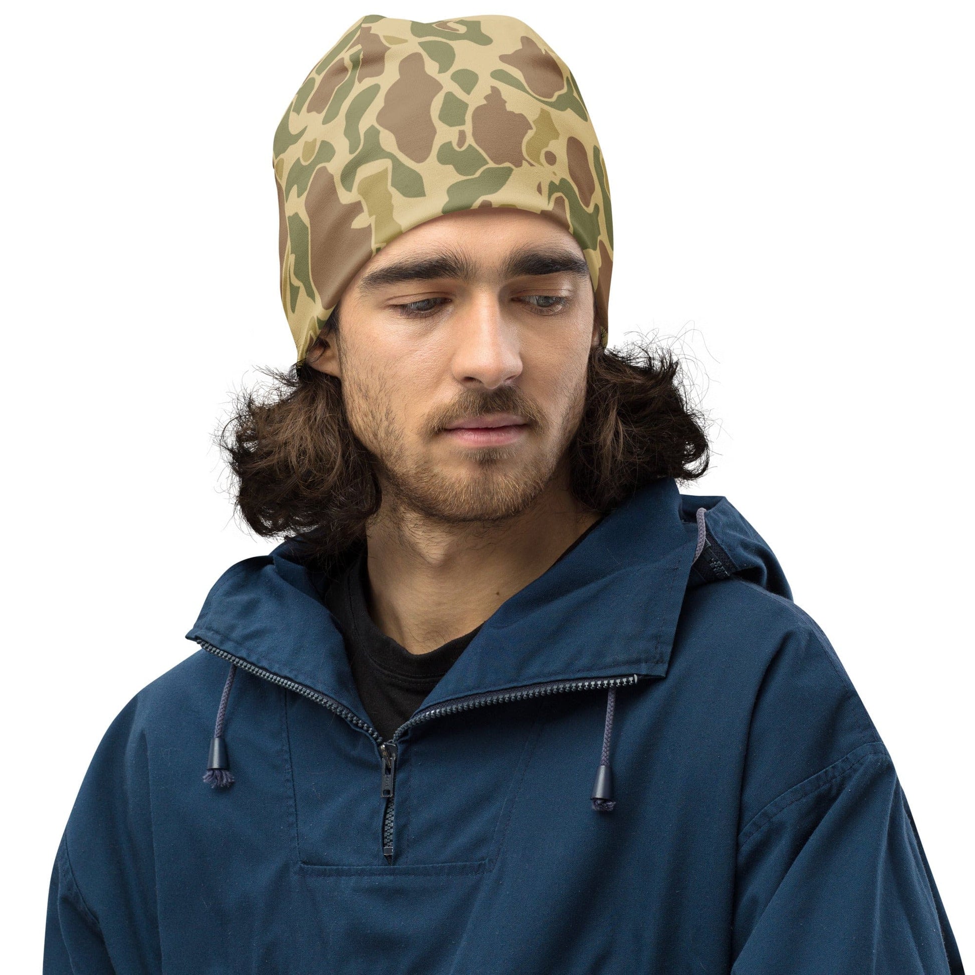 American WW2 M1942 Frog Skin Beach CAMO Beanie