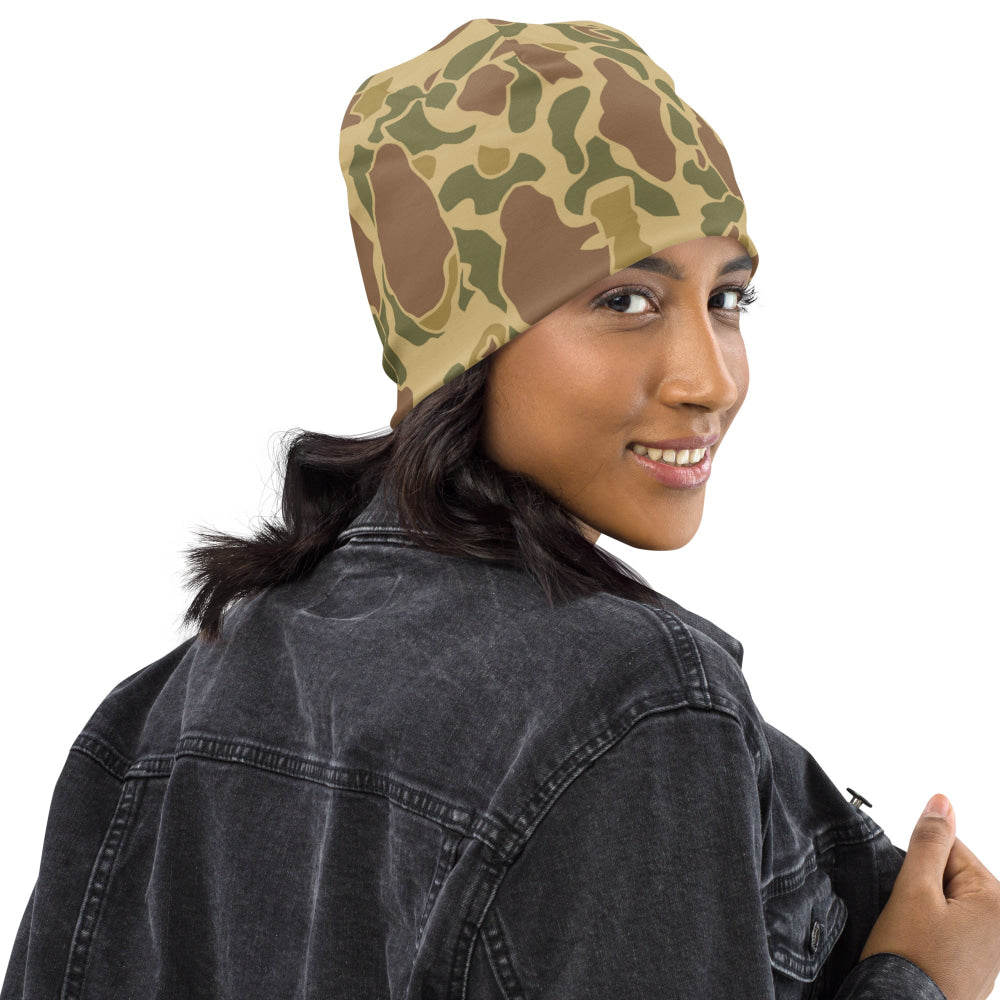 American WW2 M1942 Frog Skin Beach CAMO Beanie