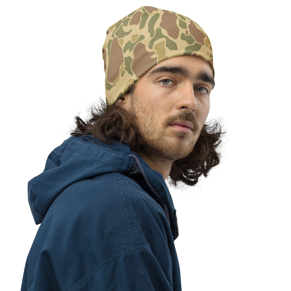 American WW2 M1942 Frog Skin Beach CAMO Beanie