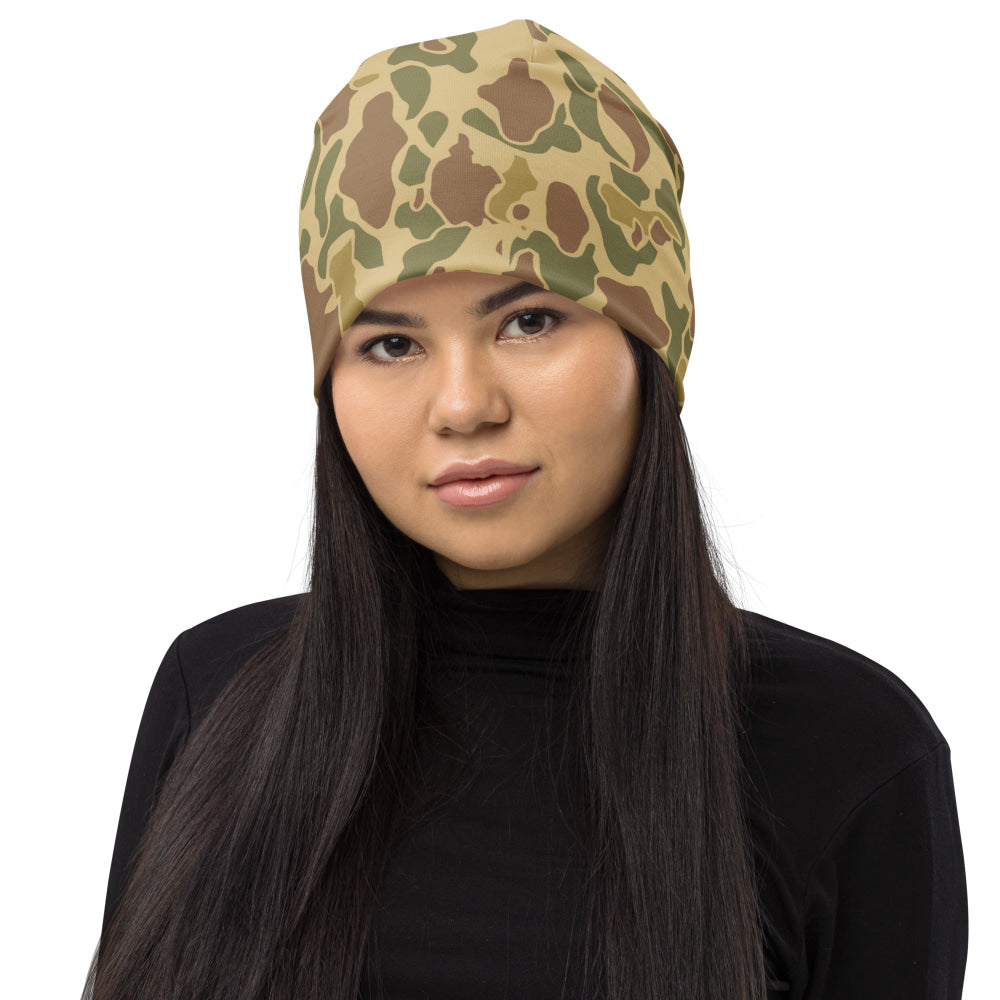 American WW2 M1942 Frog Skin Beach CAMO Beanie