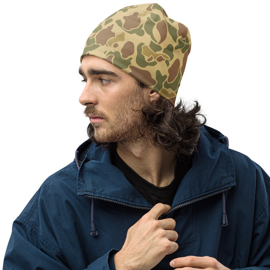 American WW2 M1942 Frog Skin Beach CAMO Beanie - S