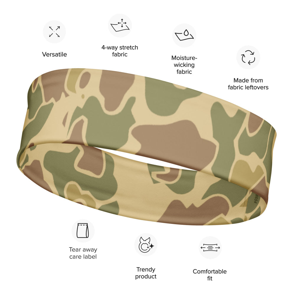 American WW2 M1942 Frog Skin Beach CAMO Headband - M