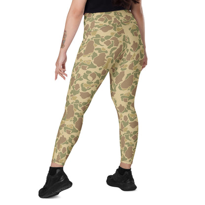 American WW2 M1942 Frog Skin Beach CAMO Leggings with pockets - Womens With Pockets