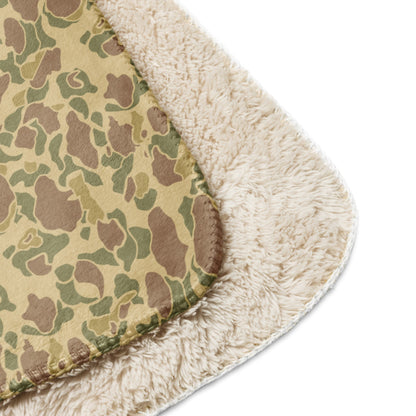 American WW2 M1942 Frog Skin Beach CAMO Sherpa blanket - Blanket