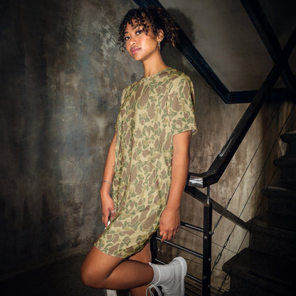 American WW2 M1942 Frog Skin Beach CAMO T-shirt dress - 2XS - Womens T-Shirt Dress