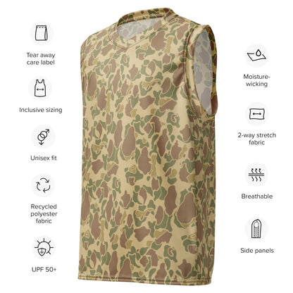 American WW2 M1942 Frog Skin Beach CAMO unisex basketball jersey - Unisex Basketball Jersey