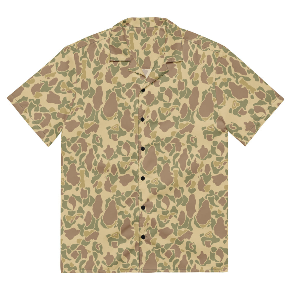 American WW2 M1942 Frog Skin Beach CAMO Unisex button shirt - 2XS - Button Shirt