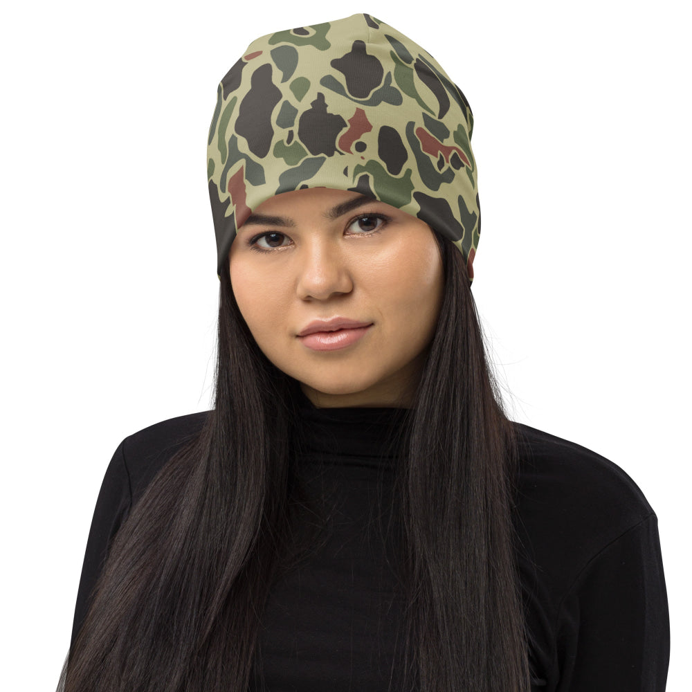 American WW2 M1942 Frog Skin Jungle Faded CAMO Beanie