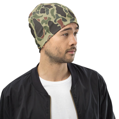 American WW2 M1942 Frog Skin Jungle Faded CAMO Beanie